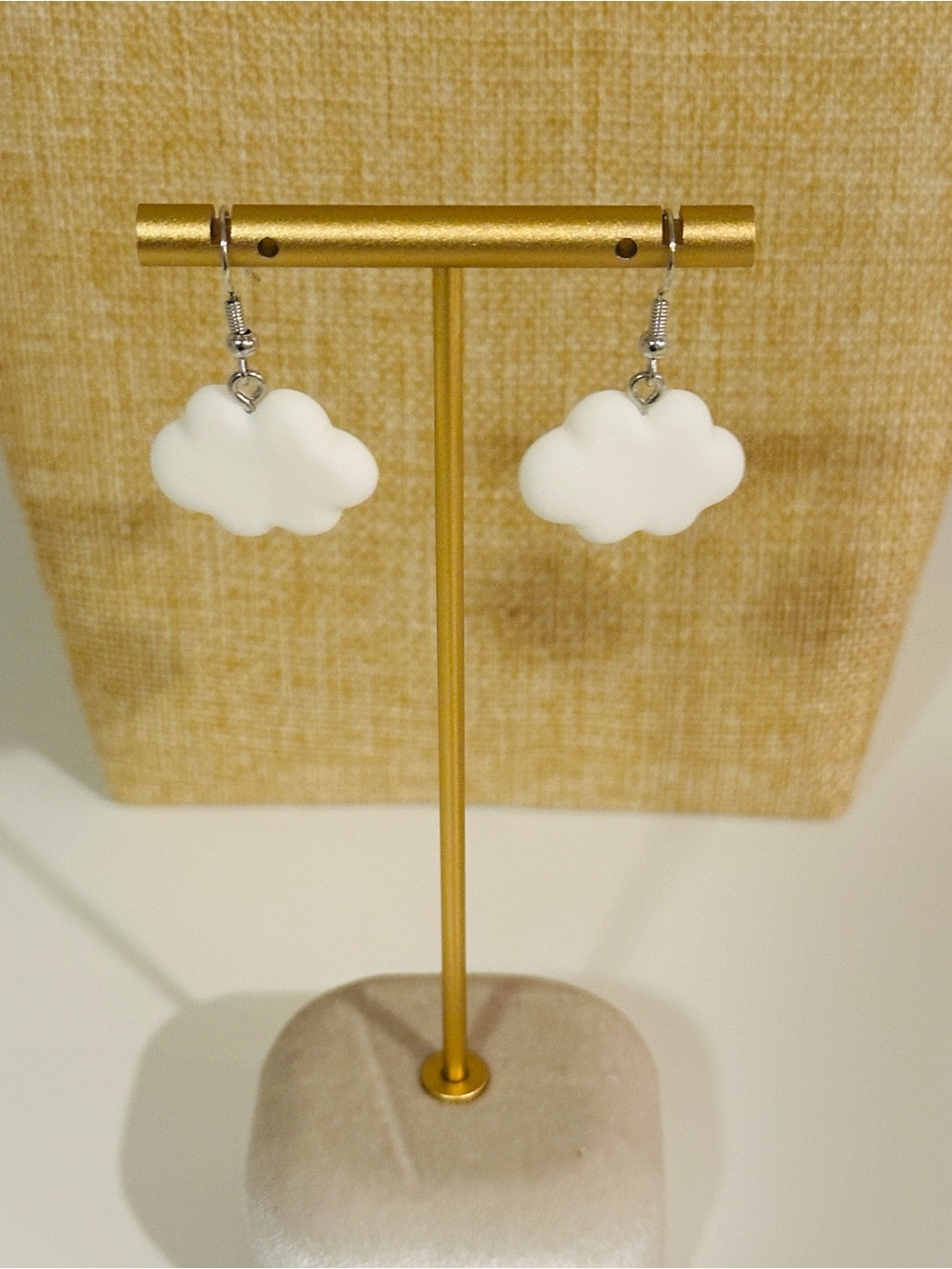 Fashion Jewelry White Cloud Drop Earrings